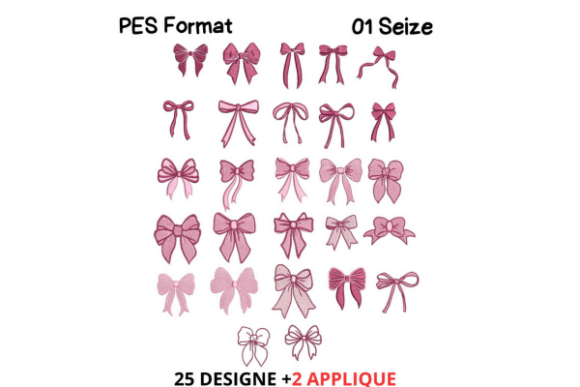 Download Mini Bow Embroidery Design - Premium Resources